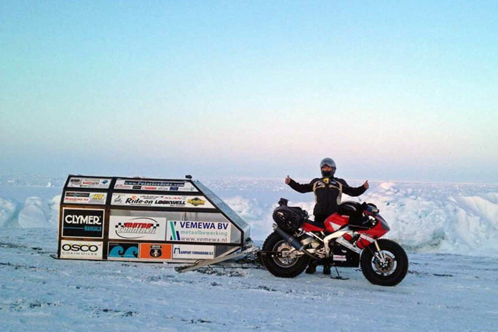 Маньяк-путешественник на Yamaha R1 отправится на Северный полюс