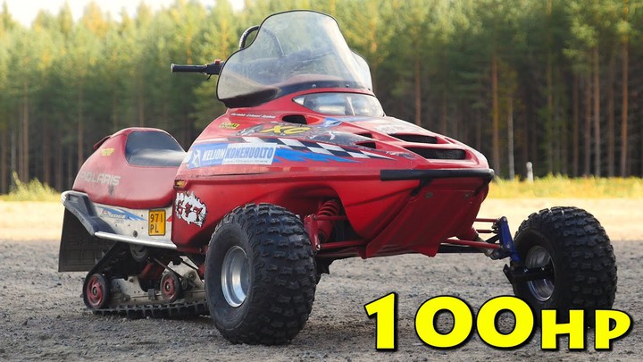 Snowmobile ON WHEELS 100hp