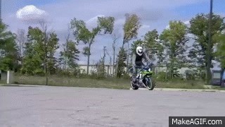 360-градусный разворот на Kawasaki Ninja 636
