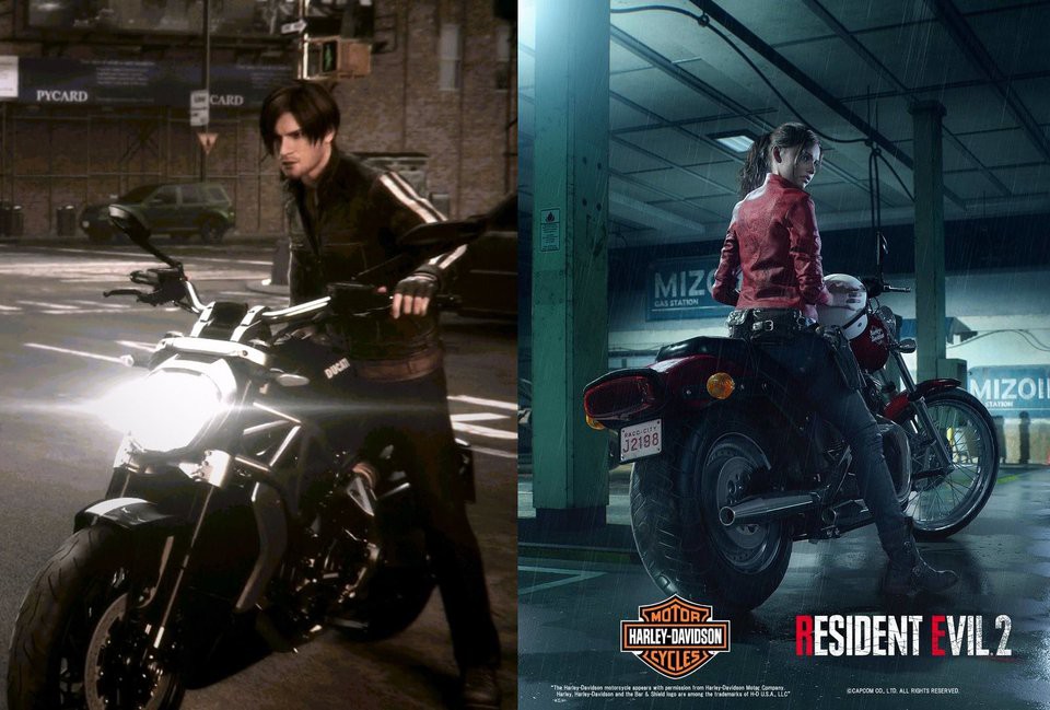 Who is better in riding motorcycle, Leon or Claire?