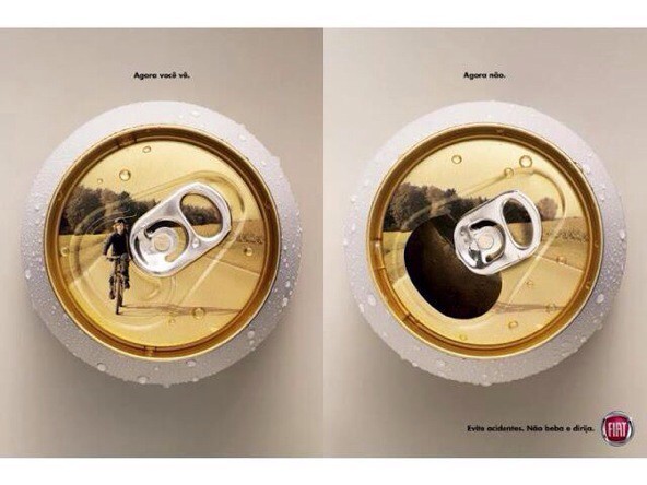 Anti drink-driving poster by Fiat in Brazil