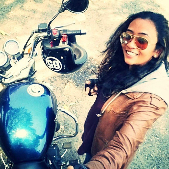 She's a biker. A single mom.