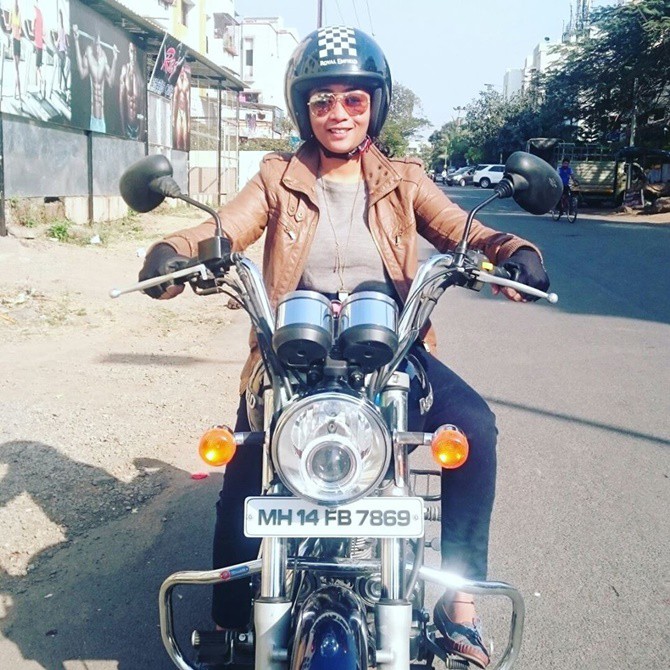 She's a biker. A single mom.