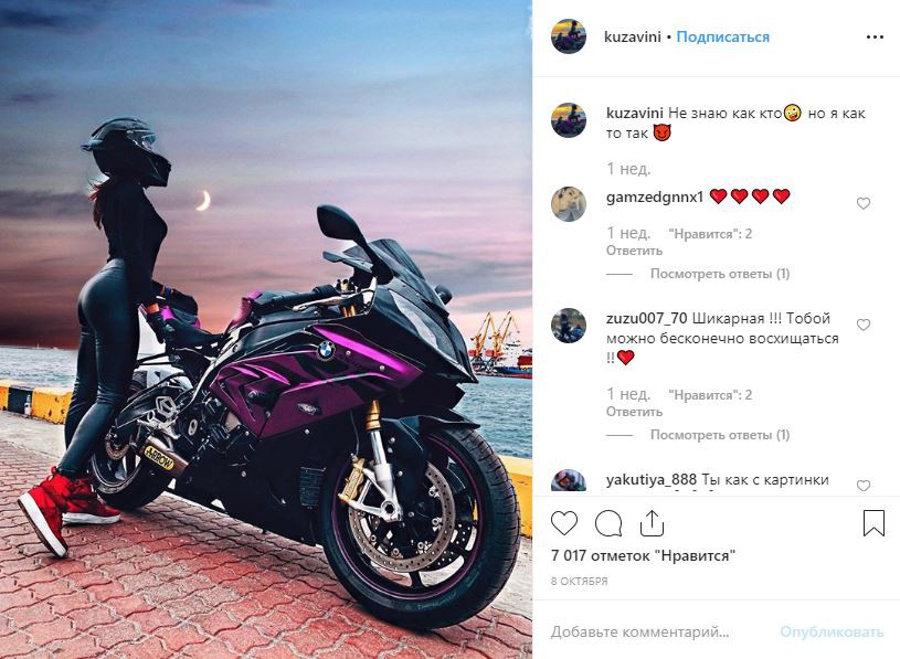 Популярный мотоблогер погибла в ДТП